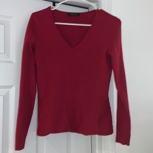 White House, Black market red V-neck sweater shirt